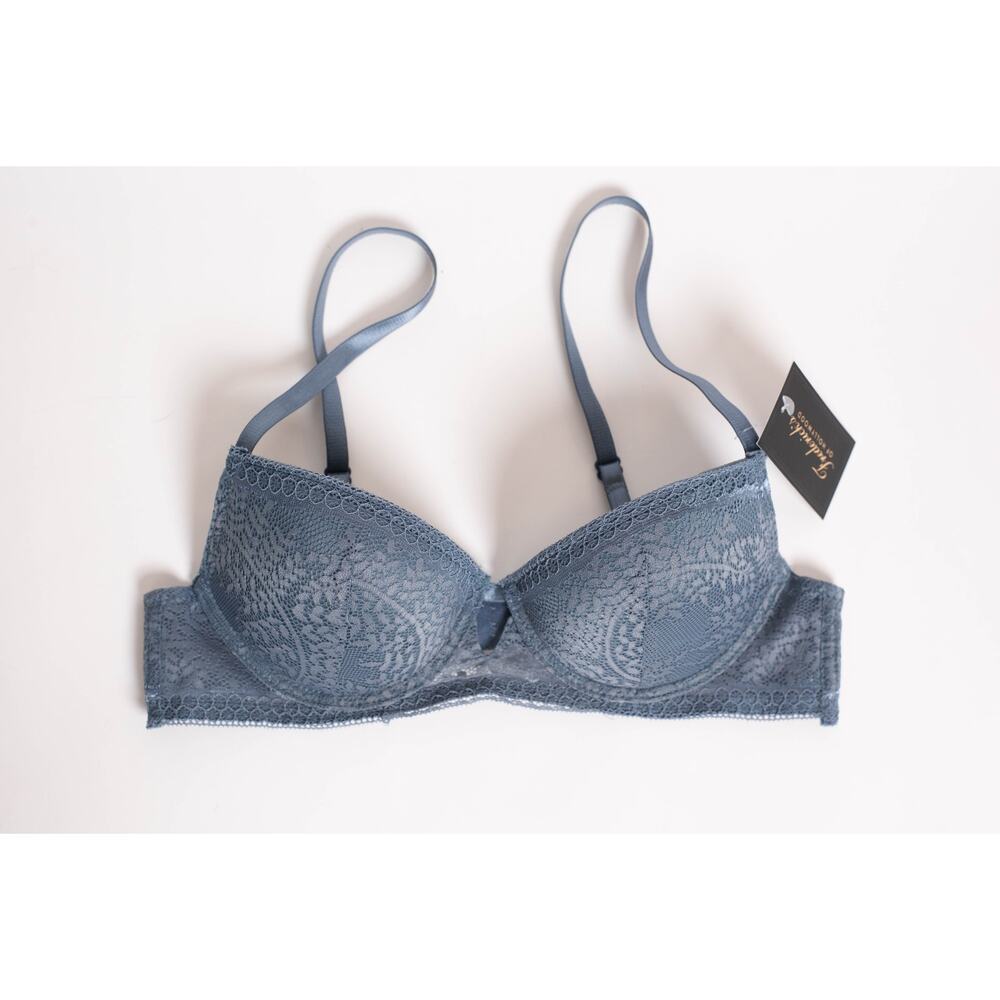 Frederick's of Hollywood Gray Bette Contour Push Up Bra 34B